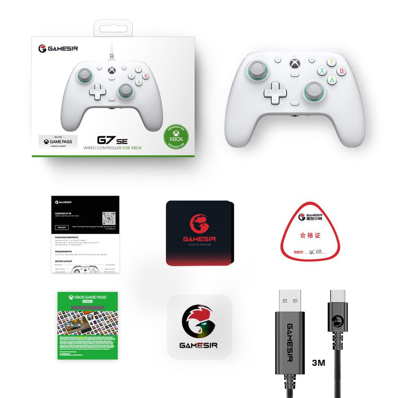 GameSir G7 SE Wired Xbox Controller with Hall Effect Joysticks and Hall Triggers, Works with Xbox One, Xbox Series X|S, Windows 10/11, Officially Licensed for Xbox