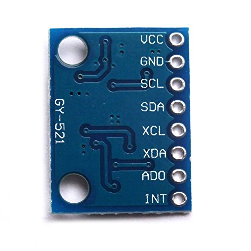ICQUANZX GY-521 MPU6050 3 Axis Accelerometer Gyroscope Module 6 DOF 6-Axis Acceleration Sensor Gyroscope Sensor Module 16 Bit AD Converter Data Output IIC for Arduino