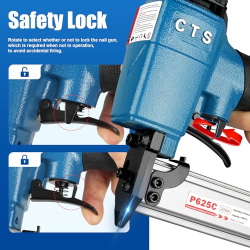 KIMSING P620 23 Gauge 3/4-Inch Pin Nails × 10,000PCS with CTS P625C 23 Gauge Pin Nailer