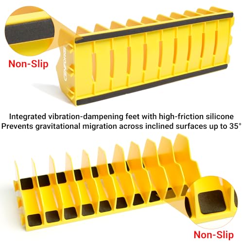 Cenfoge Plier Organizer, Plier Rack, Plier Holder and Cutter Organizer with Non-Slip Rubber Base, PlierOrganizer for Tool Box Drawer, 40 Slots, Tool Storage, Plier Rack (4 PC-Yellow) 4 PC-Yellow