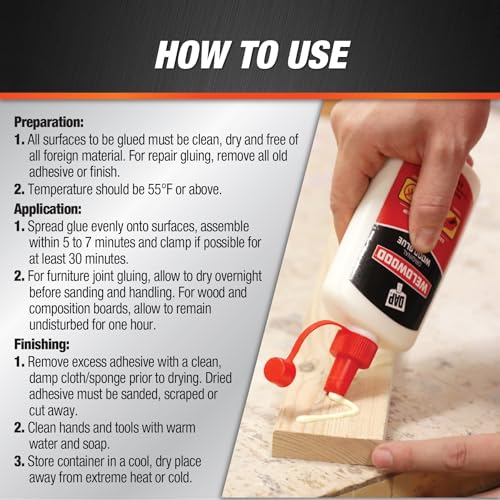 DAP Weldwood Original Wood Glue, Yellow, 32 oz (7079800492)