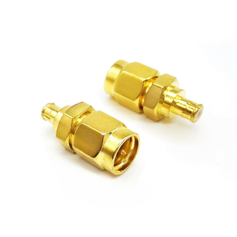 2PCS SMA MCX Antenna Adapter, SMA Male to MCX Male Coax Connector, MCX to SMA Loss Low Coax Cable Adapter for WiFi Antenna,FPV Drones, Audio, Video