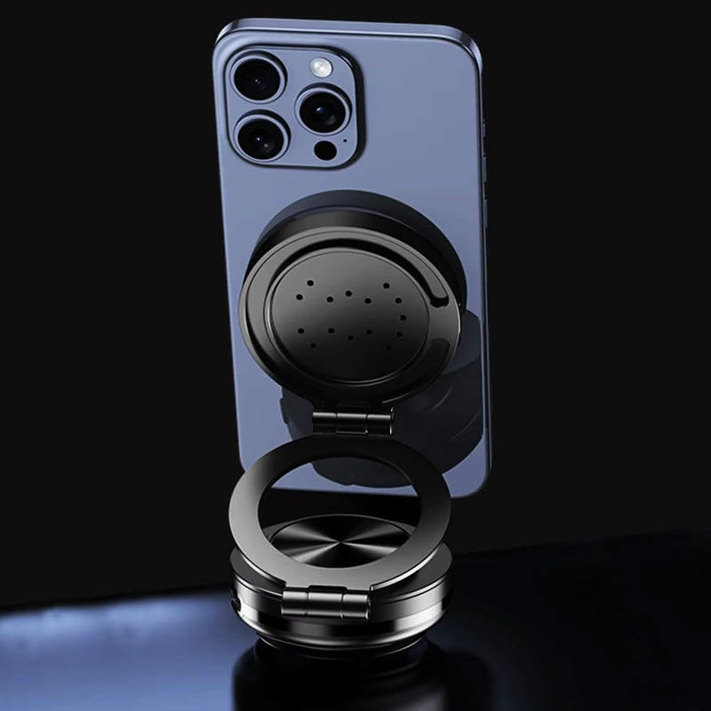 2in1 360 Degree Swivel Automobile Holder Electric Sunction Mount with Wireless Charger Vacuum Absorption Car Phone Holder - 1 Piece Black Black Version 2
