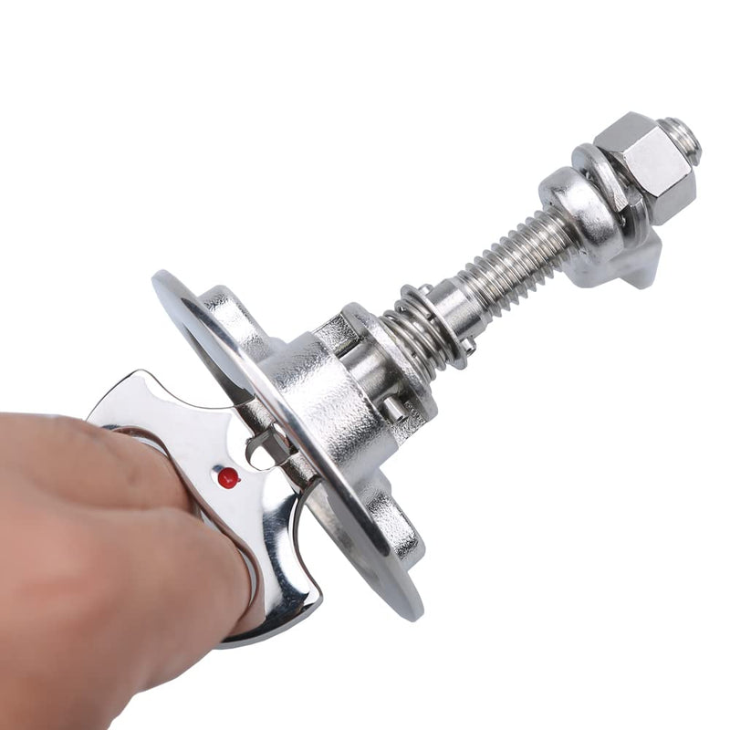 MIZUGIWA Boat Cam Latch Stainless Steel Marine,Boat Locker Latch Hatch Pull,Flush Hatch Lift with Back Plate Fasteners Standard Back Plate-1 PC