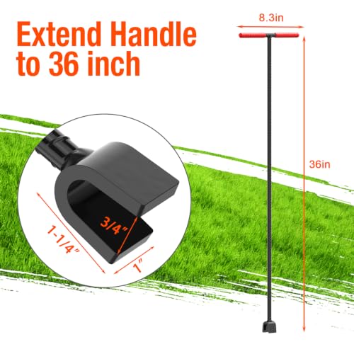 Eapele Water Meter Key 36 inch Enforced Steel T-Handle With 4-way Multi-Functional Universal Cross Key 36inch