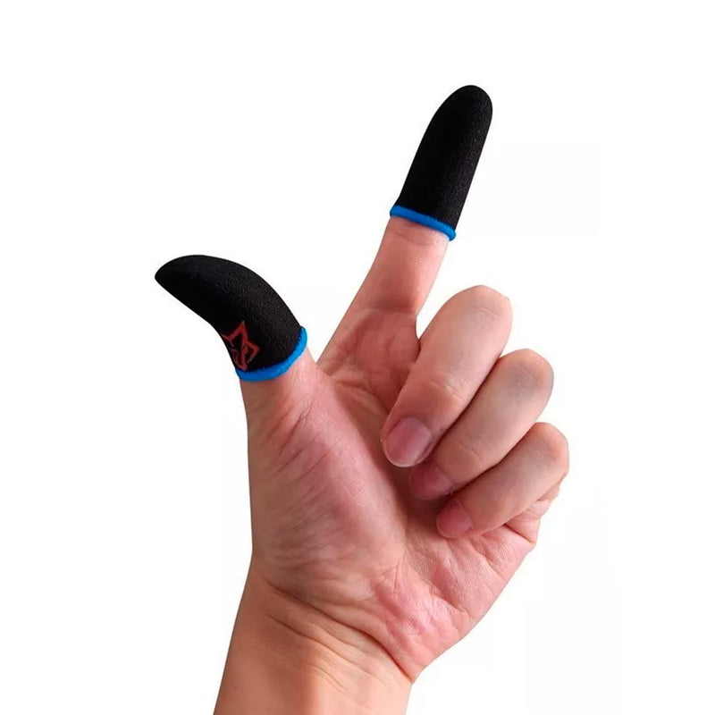 Finger Sleeves Breathable Touchscreen for Mobile Games V1 (6pcs) Profesional Finger Gloves Gamer PUGB Free Fire COD (Red/Blue) Red / Blue