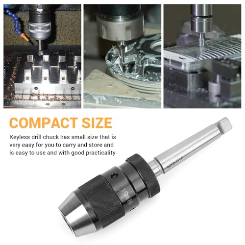Keyless Drill Chuck, B16 13MM Keyless Lathe Super Heavy Duty Drill, Drill Chuck with Self Tightening Taper Fixture, Industrial Accessories