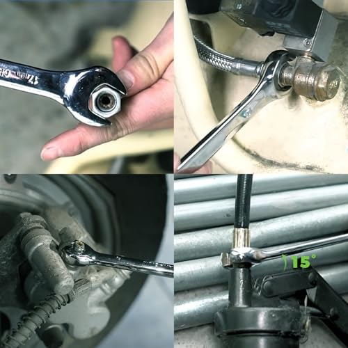 Der Erwachte Flare Nut Wrench Set, Standard & Metric, 10-Piece Silver 10PC SAE&Metric(Flare Nut)
