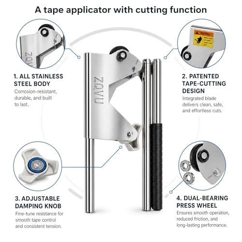 Floor Tape Applicator, Tape Applicator with Cutting Function. 1"- 2 inches wide adhesive tape