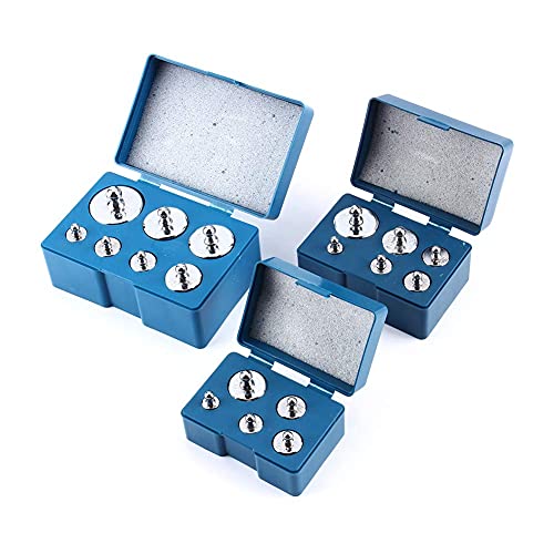 FTVOGUE 7pcs/set 500g Precision Calibration Weight Kit Class M2 Jewelry Scales with Weight Tweezers for Digital Scales Education