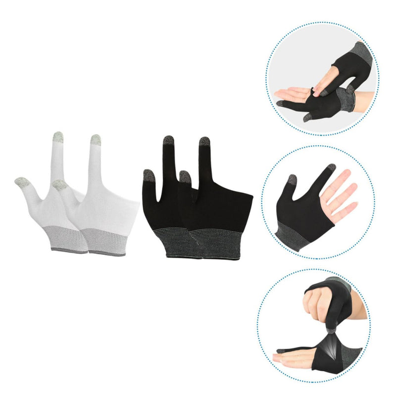 BESPORTBLE 2 Pairs Game Gloves Finger Gloves for Gaming Finger Gloves for Game Finger Sleeve Gamer Glove Touchscreen Gaming Gloves Mobile Gaming Gloves Breathable Thumb Sleeve Nylon