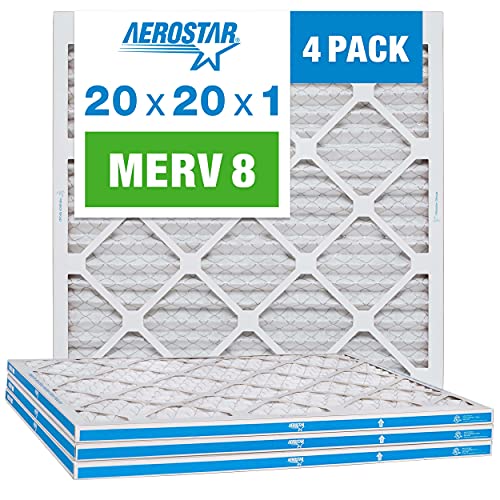Aerostar Air Filter Bundle - 6 Pack 13 3/4"x19 3/4"x3/4" MERV 6 & 4 Pack 19 3/4"x19 3/4"x3/4" MERV 8 Pleated Furnace AC Filters