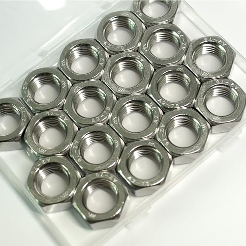1-1/4"-7 Hex Nuts (6pcs), 304 Stainless Steel (18-8), Hardware, UNC, Coarse Thread, SAE, ASME B18.2.2 1-1/4"-7