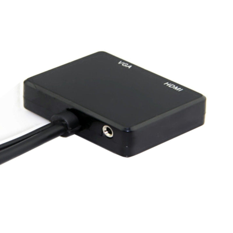 Cablecc HDMI to VGA & HDMI Female Splitter with Audio Video Cable Converter Adapter For HDTV PC Monitor