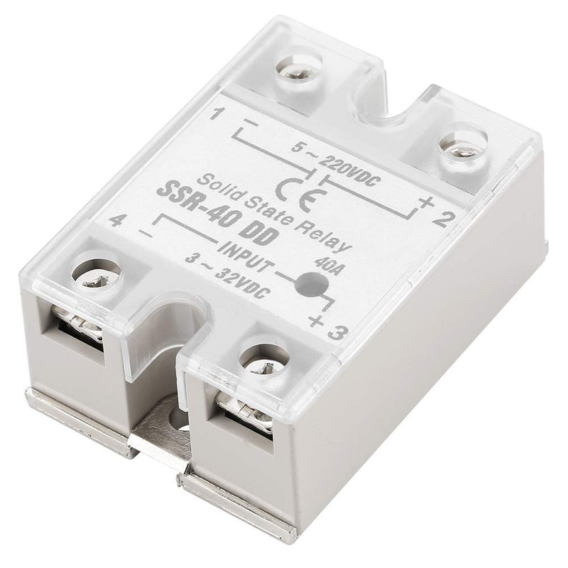 SSR-40DD Solid State Relay DC to DC (Input 3-32V DC Output 5-220V DC), SSR Solid State Relay SSR-40 DD, 40A 50-60Hz
