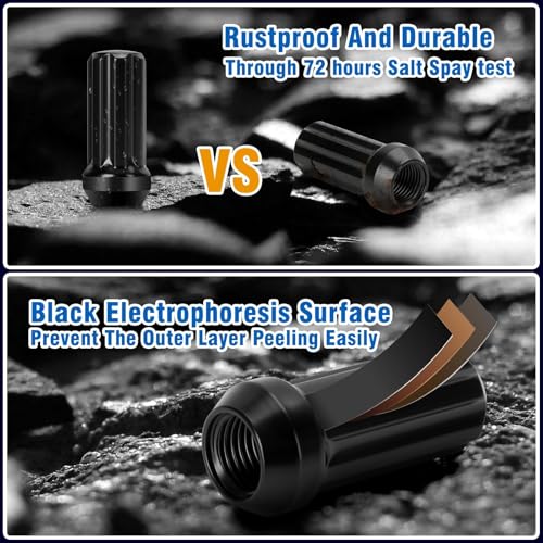 Dynofit 14x1.5 7 Spline Lug Nuts and 10 Spline Lug Nut Socket Key Replace for Bimecc TA20-1/2