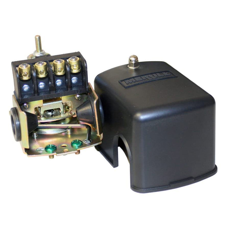 Merrill MFG MPSHD6080 Water Well Pressure Control & Air-Pump Pressure Switch, 60-80 PSI Pressure Setting, NEMA 1, Adjustable Differential,1/4" Female NPT