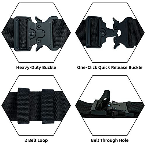 KUNN Tool Pouch with Belt Clip & 2-Inch Work Tool Belt Quick Release Buckle
