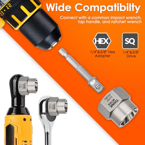 35 Pcs Bolt Extractor Kit, 1/4" & 3/8" Drive Impact Bolt & Nut Remover Set 35-Piece