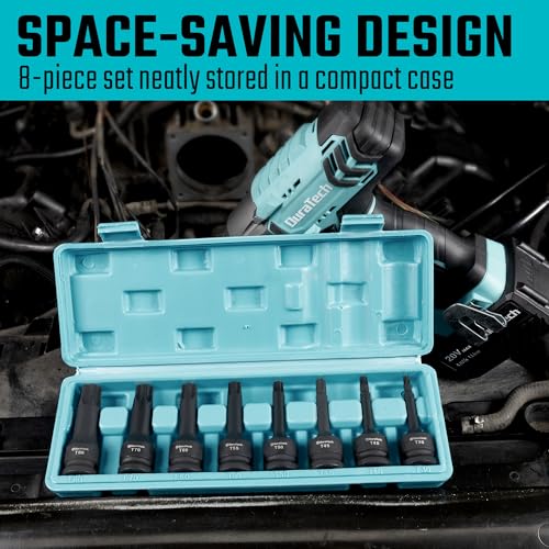 DURATECH 8-Piece 1/2" Drive Impact Torx Bit Set