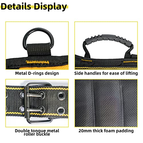 MELOTOUGH Padded Electrician Tool Belt Tradesman Pro Padded Tool Belt With D ring Hook + Pocket Tool Pouch Tool Belt Pouches with Belt Clip Utility Mini Tool Organizer Pouch for Electrician,Carpenter