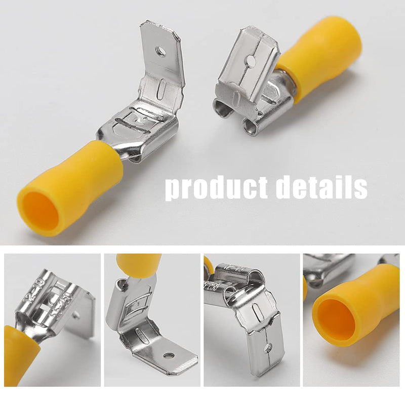 YIXISI 80 pieces piggyback cable lugs set, crimp connector set, crimp connector, insulated electrical connector terminal 80 pieces