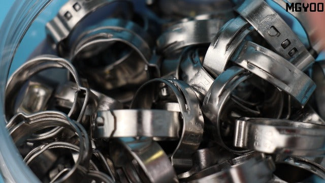 1/2 inch Pex Clamps 250pcs Pex Crimp Rings Single Ear Hose Clamps Stainless Steel Pex Fittings Cinch Clamp Ring for PEX Pipe Tubing 1/2"-250pcs