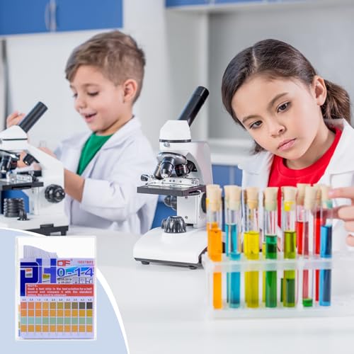 100 x PH Test Strips, 0-14 PH Value Test Strips Pool, Universal Urine Test Strips Bases, PH Strips, Pool Floor, Urine Test Strips Strips for Home, Aquariums, Laboratories, Measuring Range