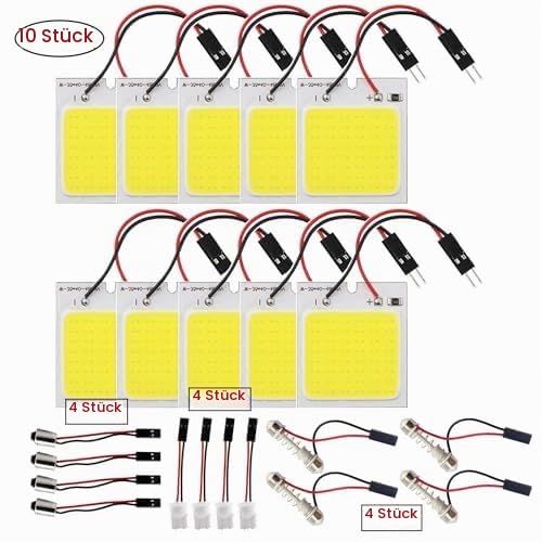 10 pieces white 48 SMD LED panel dome light, with 12 pieces garland adapter, for DIY model making
