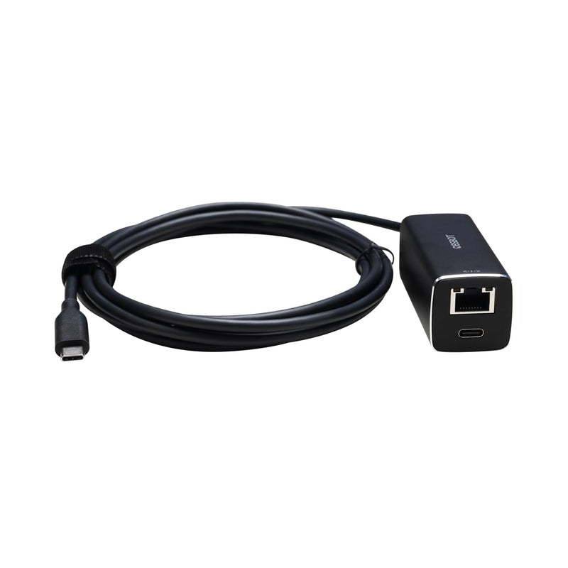 OBSBOT USB-C to Ethernet Adapter,Lower Latency,10/100 Mbps Data Transfer Rate,Dual Ethernet & USB-C Interface,Support Power Over Ethernet (PoE),Charge While Stay Connect Tail Air,MacBook,PC