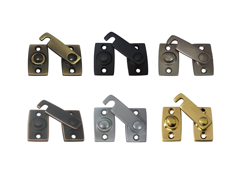QCAA Solid Brass Shutter Bar/Door Latch, 7/8" x 2-3/32", Classic Bronze, 2 Pack, Made in Taiwan