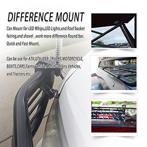 HOUSE TUNING Roll Bar Clamps (2.25" - Pack 4), 2 1/4" Roll Bar Mounts, LED Light Mount Clamp 2.25" Clamp - Pack 4