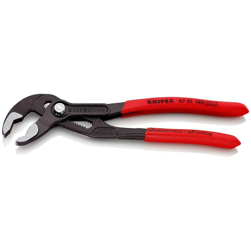 Knipex, 87 01 180, 7-1/4" Knipex Cobra Water Pump Pliers, Plastic Grip | bike-hand-tools