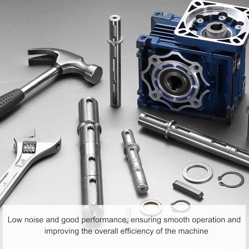sourcing map Output Single Shaft, 25mm Diameter, 153mm Length, Low Noise Alloy Steel Output Shaft with Gaskets S Ring Corner Pin for NMRV050 Worm Reducer