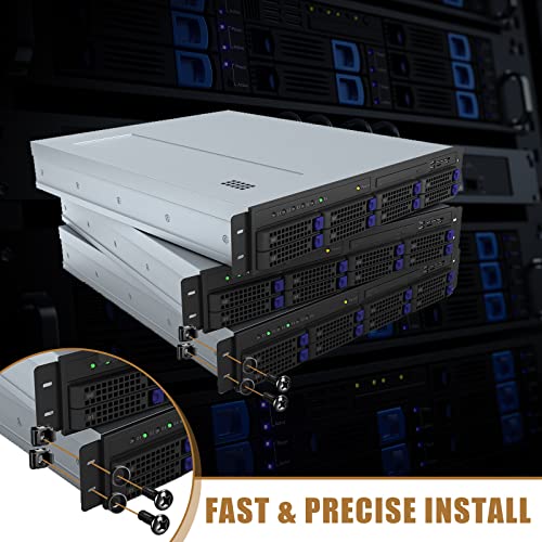 100 Pack M6 x 16 mm Rack Mount Cage Nuts, Screws and Washers Stainless Steel Black Server Rack Screws Square Insert Nuts for Audio Server Console Mounting Routers, Shelves, Enclosures, Cabinets