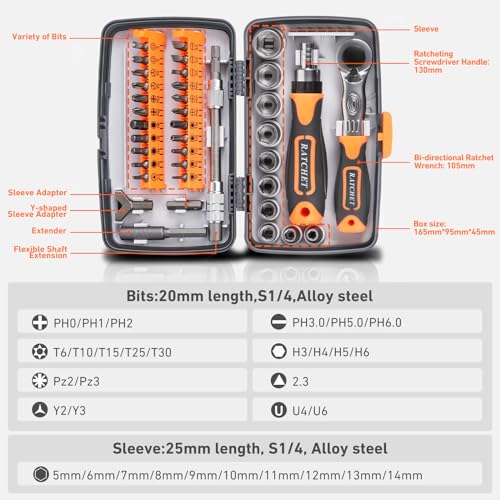Ratcheting Screwdriver Set: KeenWise 38-in-1 Ratchet Screwdriver Tools Versatile Magnetic Tools for Mechanics and DIY Enthusiasts (2880B) 2880B