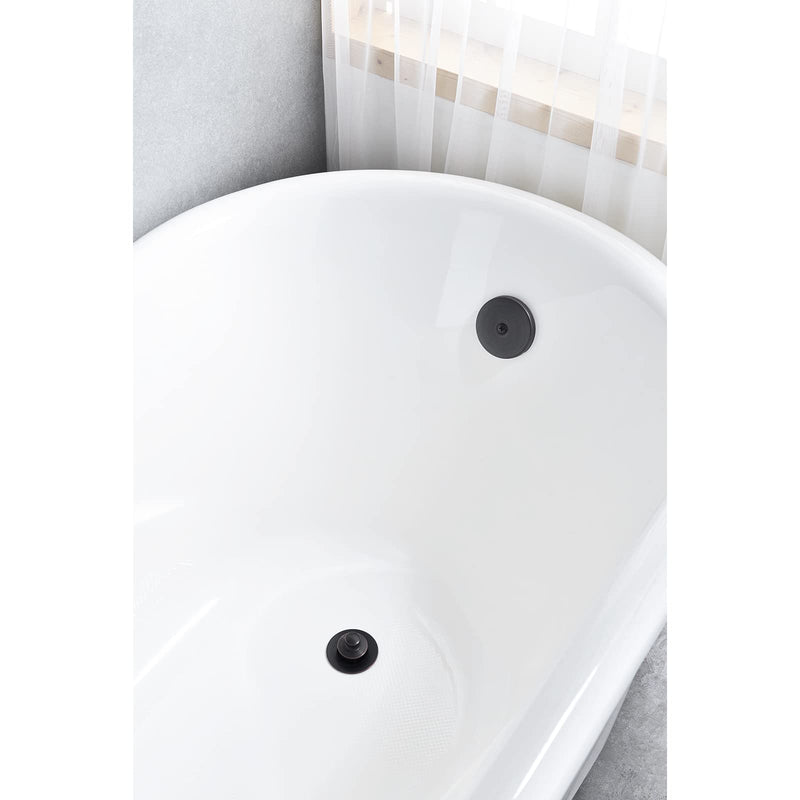 Brass Bathtub Drain Kit, Lift and Turn Tub Drain Kit with Overflow Faceplate, Oil Rubbed Bronze 1-hole