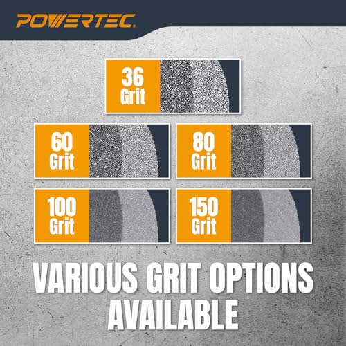 POWERTEC Bench Grinder Wheel, 6 Inch Grinding Wheel 60 Grit, Aluminum Oxide, 6 Bench Grinder Wheels for Pedestal & Benches, 3/4" Thick 1/2" Arbor, Sharpening Shaping Drill Bits, Knife, Stone - 15515 6" AO Wheels, 60 Grit
