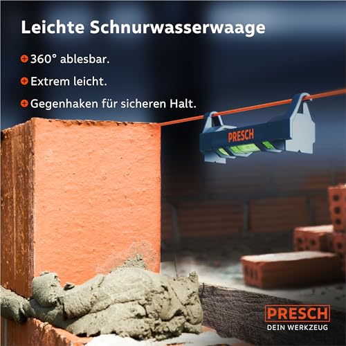 Presch Mini Spirit Level Set of 4 – Mini Spirit Level, Cross Spirit Level, Can Level and Line Spirit Level – All-Round Set – Reinforced Magnet for Maximum Adhesion – Shatterproof Acrylic Glass Levels Set of 4.