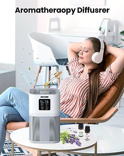VEWIOR H13 True HEPA Air Purifiers for Home up to 1200 sq.ft. Small