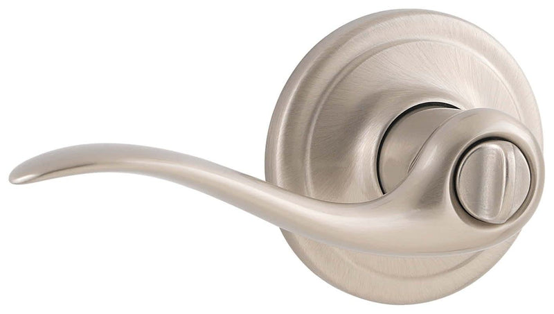 Kwikset Tustin Entry Door Handle with Lock and Key, Secure Keyed Reversible Lever Exterior, For Front Entrance and Bedrooms, Venetian Bronze, Pick Resistant Smartkey Rekey Security and Microban