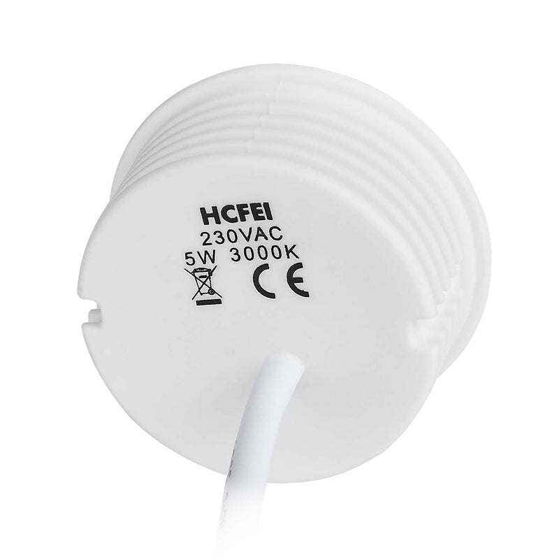 HCFEI 6x LED module flat dimmable 230V 5W for recessed spotlight MR16 warm white 3000K replacement GU10 Ø 50mm recessed frame bulb