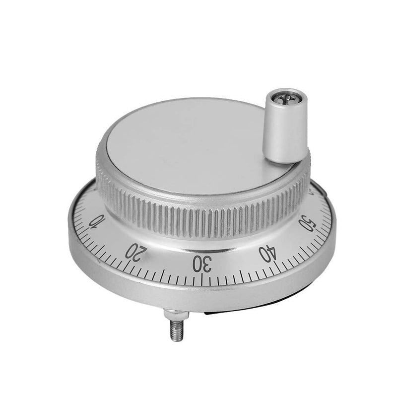 CNC Pulse Generator, 5V 60mm Hand Wheel Pulse Transmitter, Router, Manual Control for CNC System Milling Machine (White)