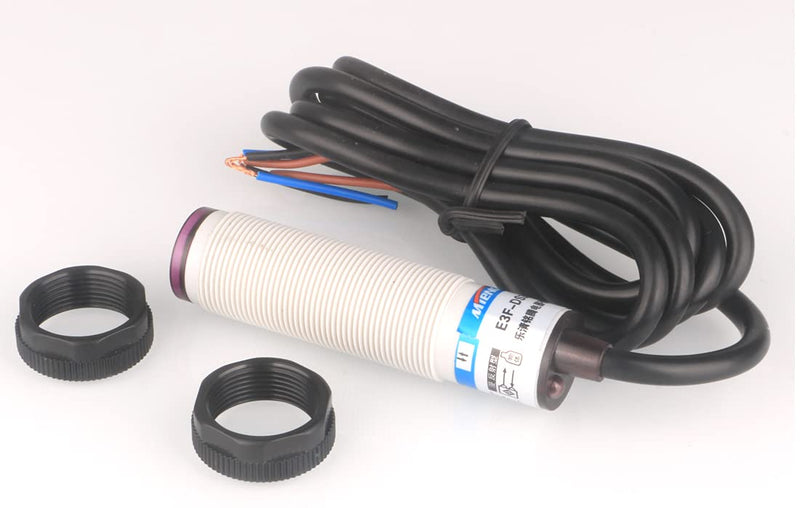 GUUZI 10cm M18 6-36VDC Diffuse Photoelectric Sensor Optical THREE Lines NPN NO (Normally Open) Proximity Switch E3F-DS10C4 10cm Proximity Switch - E3f-ds10c4