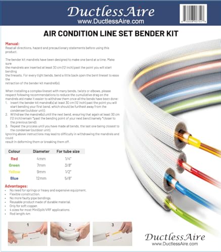 Ductless HVAC 4 Piece Air Conditioner - Line Set Kit 1/4-5 / 8in (13ft)