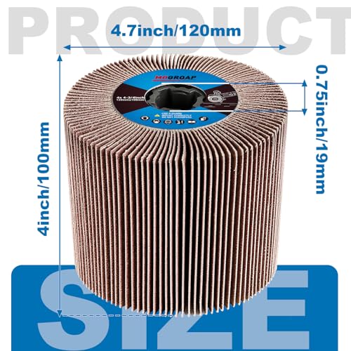 Surface Conditioning Tool 80 Grit Flap Wheel Polishing Drum 80.0