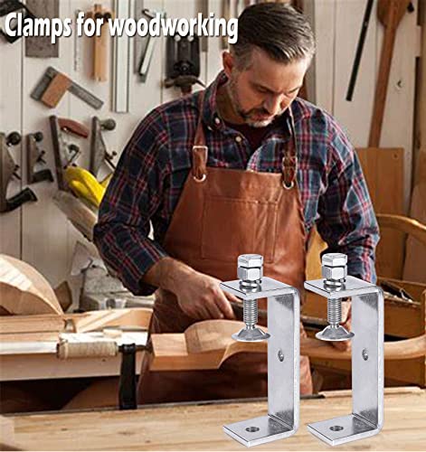 Clamp Heavy Duty Tiger Clamp Metal C Clamps Woodworking C-Clamp With Wide Jaw Opening (130MM)，2PCS 130mm