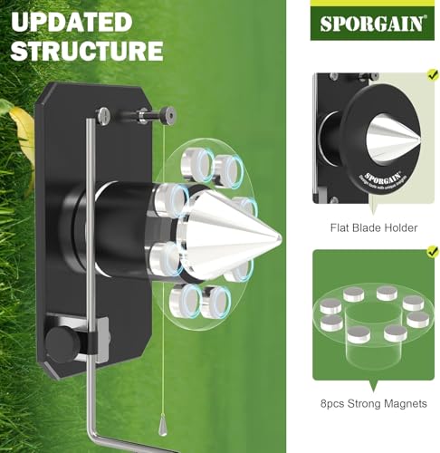 SporGain Lawn Care Essential Choice: Lawn Mower Blade Balancer and Blade Removal Tool Set