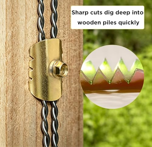 100 Set Wire Fence Fasteners for Wood, Rust-Proof | Reusable