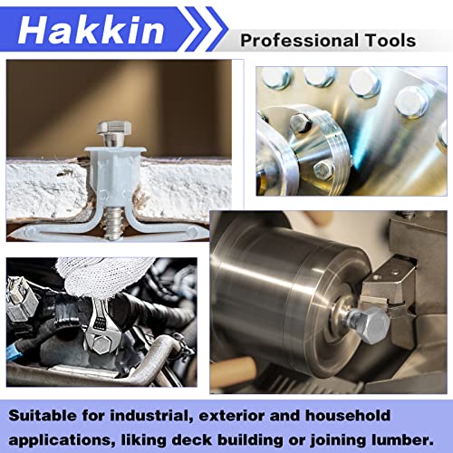 5/16" Hex Lag Bolts Screws Washer Assortment Kit 1" 1-1/4" 1-1/2" 2" 2-1/2" 3" 3-1/2" 4",92Pcs Stainless Steel Lag Screws,Heavy Duty Hexagon Head Lag Bolt Wood Screws Washer Kit by Hakkin C 5/16-18 (92PCS)